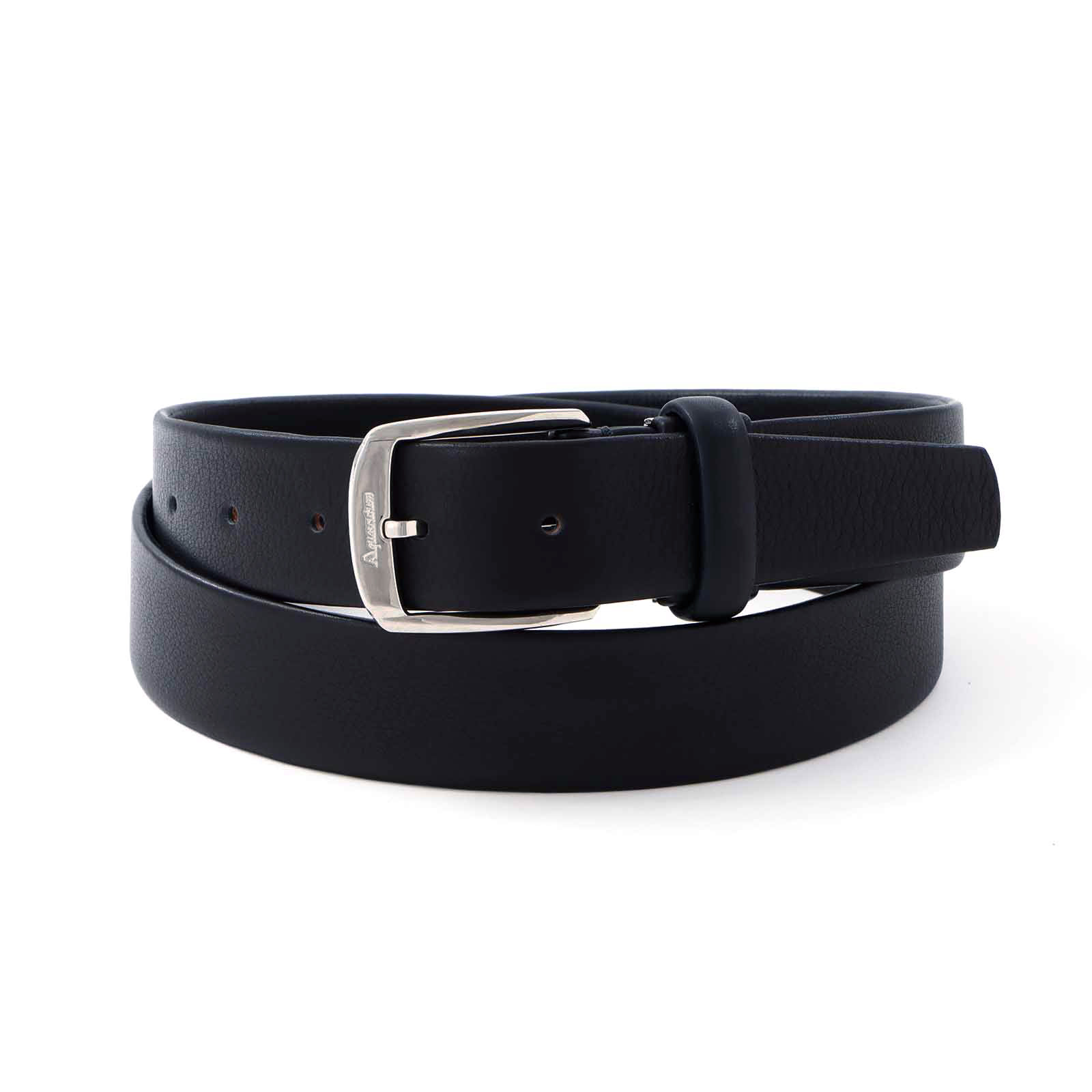 【アクアスキュータム】片無双  カジュアルベルト 3.3cm幅 ピンタイプ 日本製 サイズカット調整可